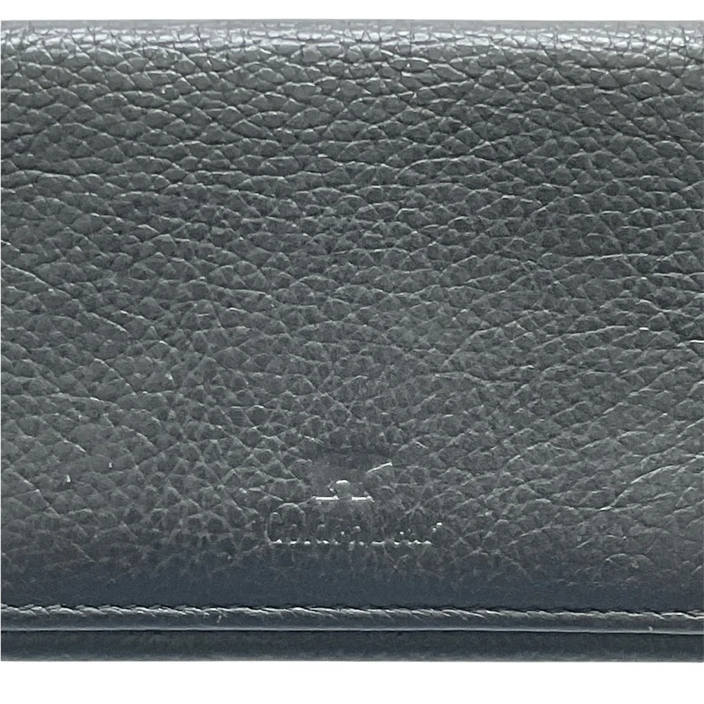 Golden Bear Black Leather Card Case